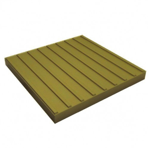 Тактильная плитка с продольными рифами 400x400x40 зеленая